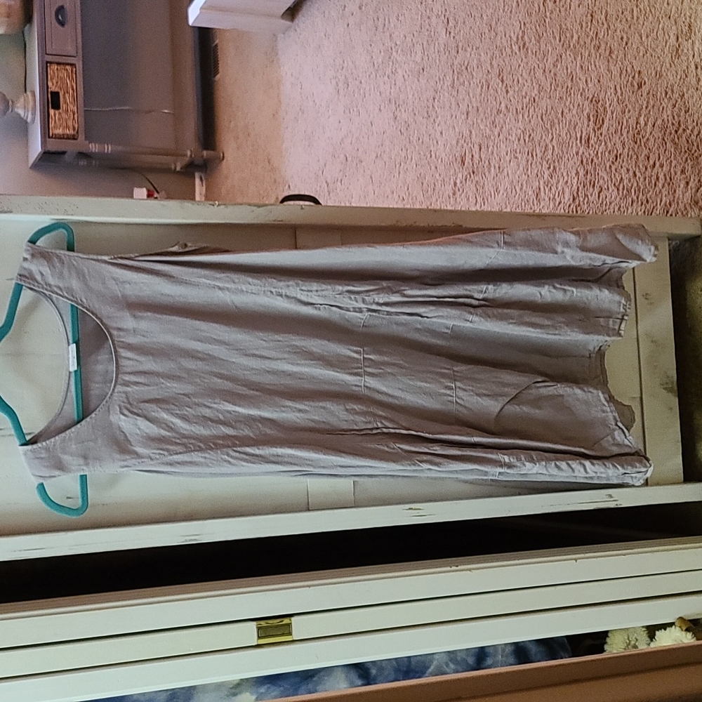 Linen light purple dress
